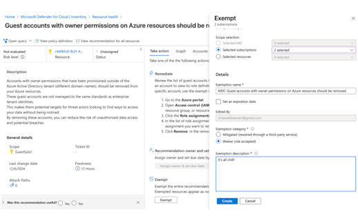 Figure 14 - Evading Microsoft Defender for cloud alerts by silencing them