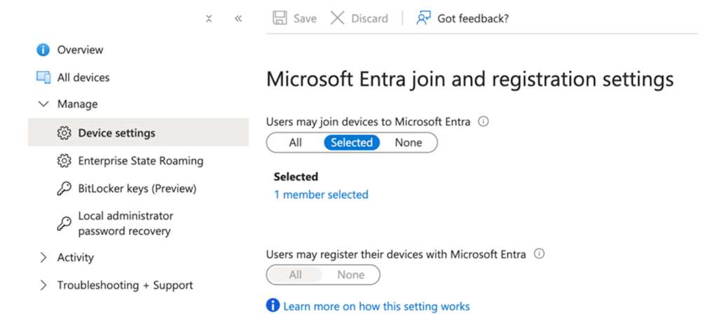 Figure 1: Controls that prevent users from joining devices