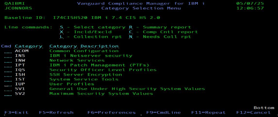 Category Selection Menu（イメージ）